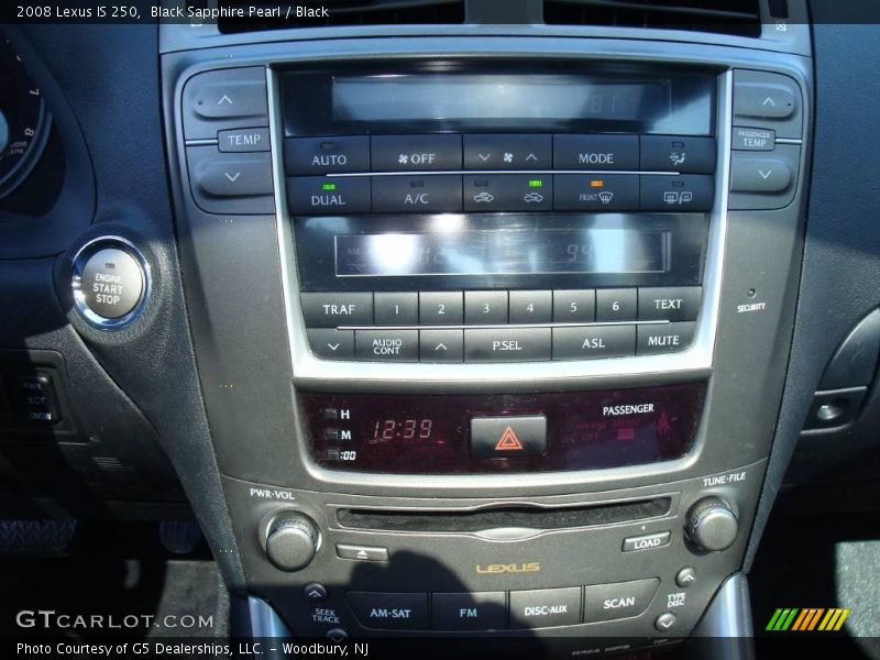 Black Sapphire Pearl / Black 2008 Lexus IS 250