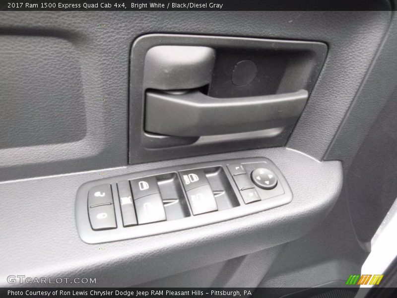 Bright White / Black/Diesel Gray 2017 Ram 1500 Express Quad Cab 4x4