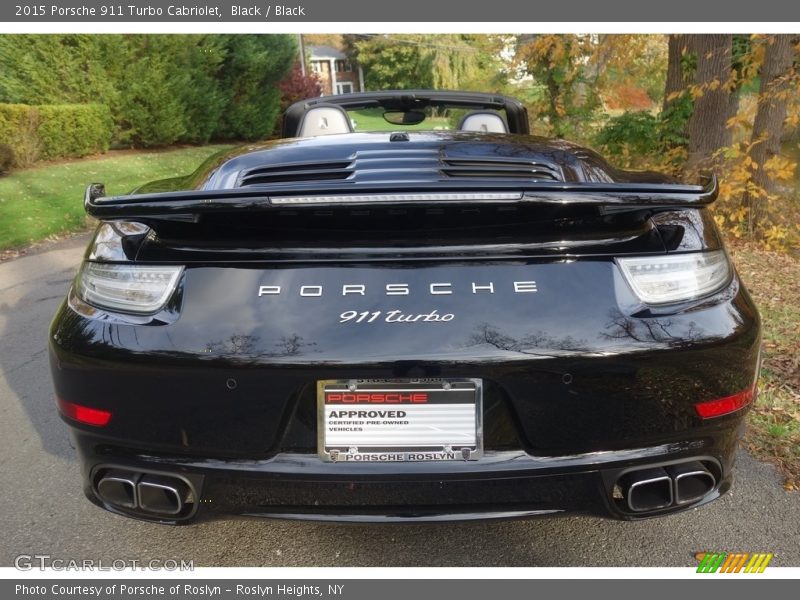 Black / Black 2015 Porsche 911 Turbo Cabriolet