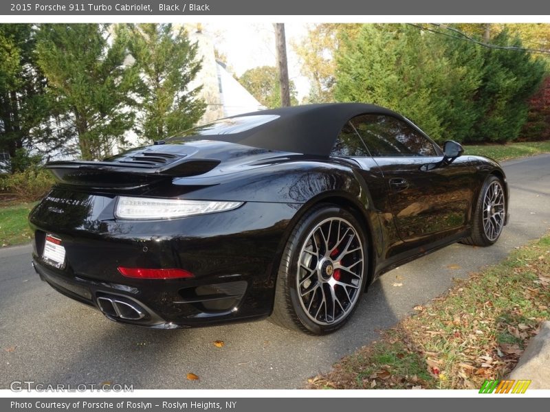 Black / Black 2015 Porsche 911 Turbo Cabriolet