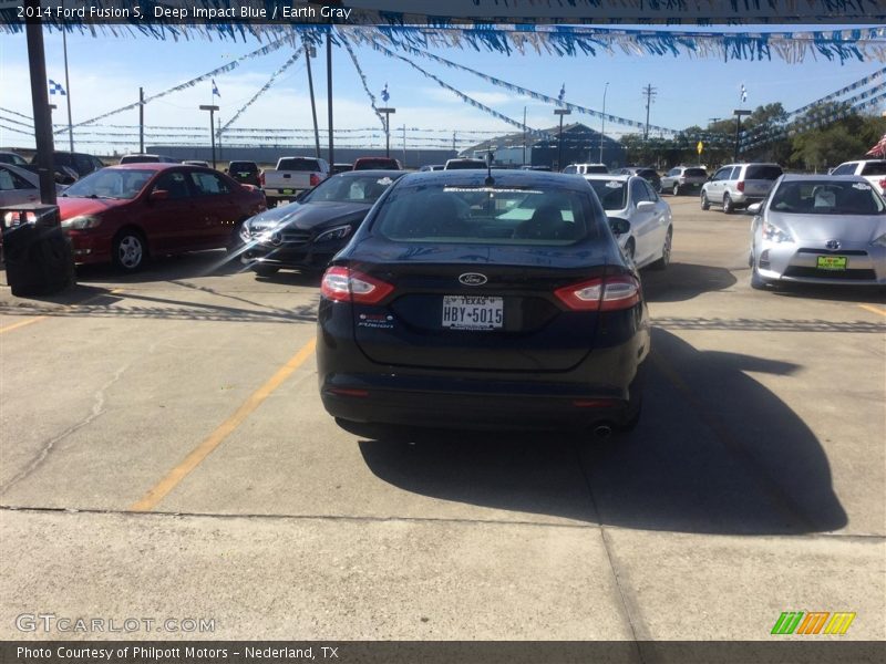 Deep Impact Blue / Earth Gray 2014 Ford Fusion S