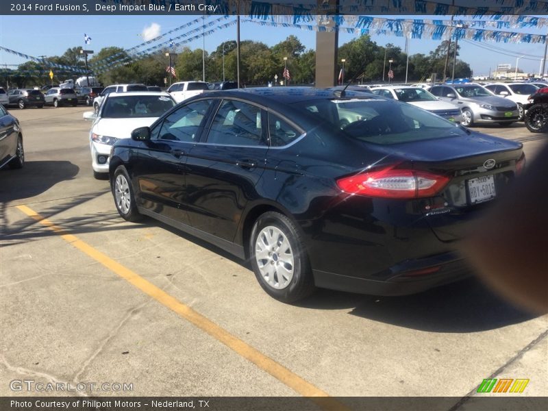 Deep Impact Blue / Earth Gray 2014 Ford Fusion S