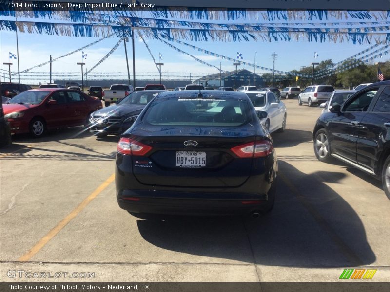 Deep Impact Blue / Earth Gray 2014 Ford Fusion S