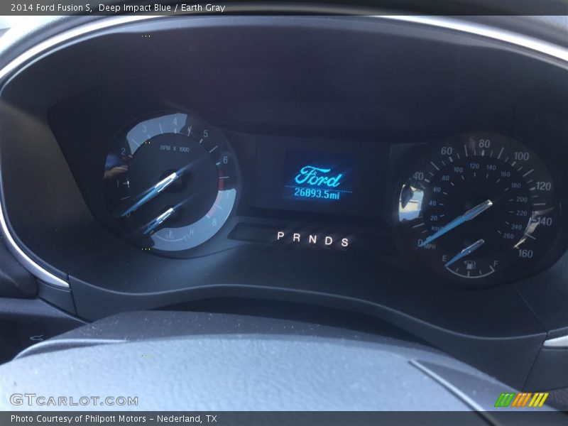 Deep Impact Blue / Earth Gray 2014 Ford Fusion S