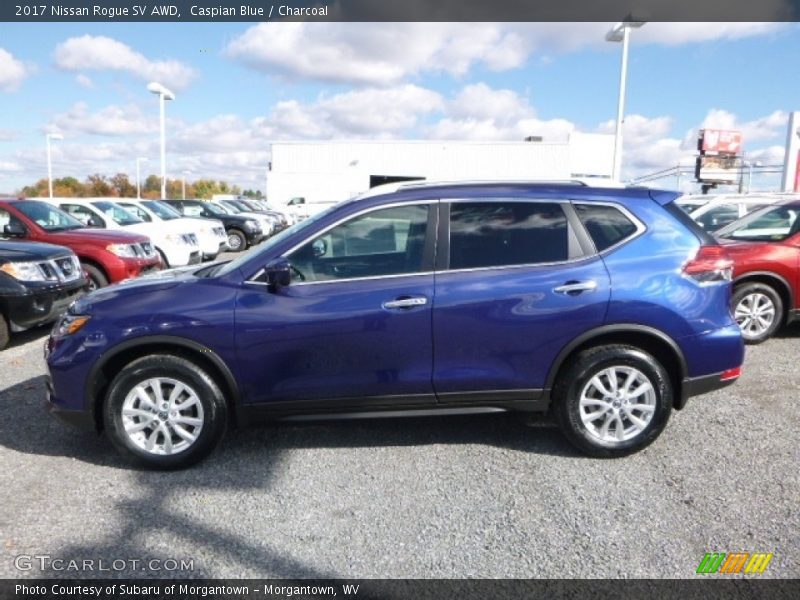 Caspian Blue / Charcoal 2017 Nissan Rogue SV AWD