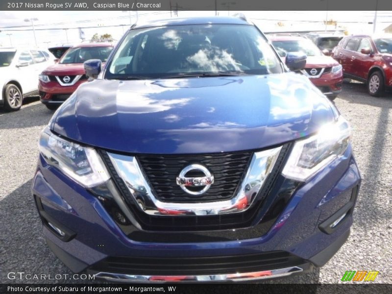 Caspian Blue / Charcoal 2017 Nissan Rogue SV AWD
