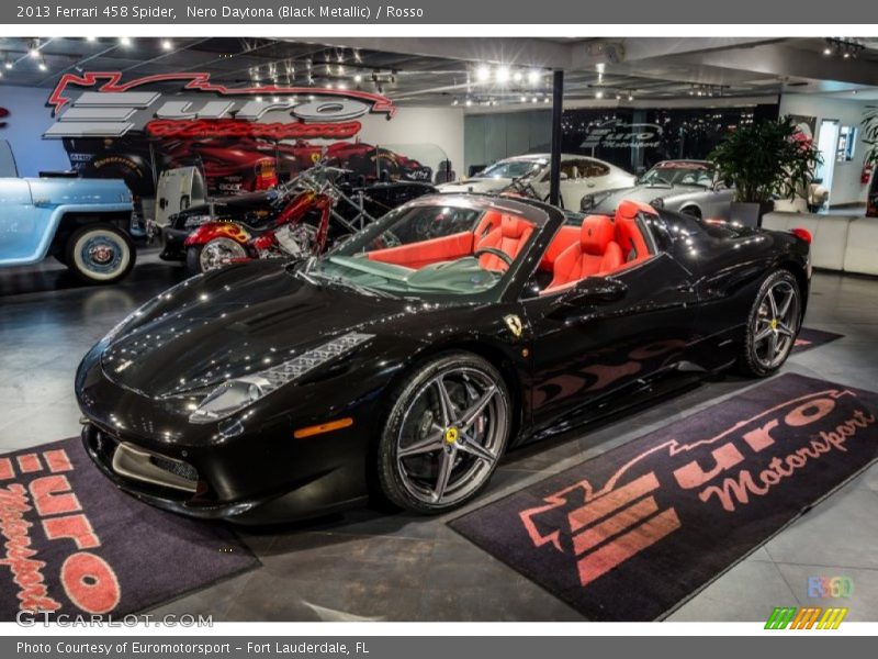 Nero Daytona (Black Metallic) / Rosso 2013 Ferrari 458 Spider