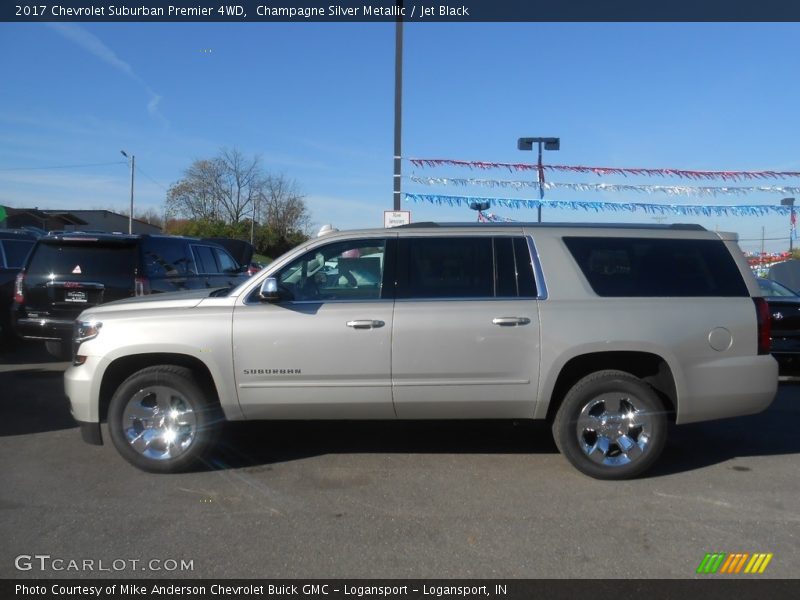 Champagne Silver Metallic / Jet Black 2017 Chevrolet Suburban Premier 4WD