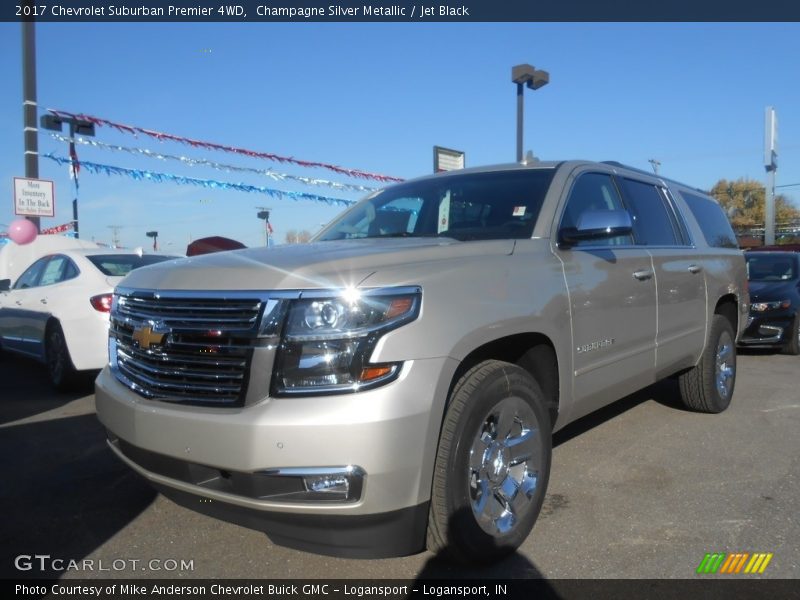 Champagne Silver Metallic / Jet Black 2017 Chevrolet Suburban Premier 4WD