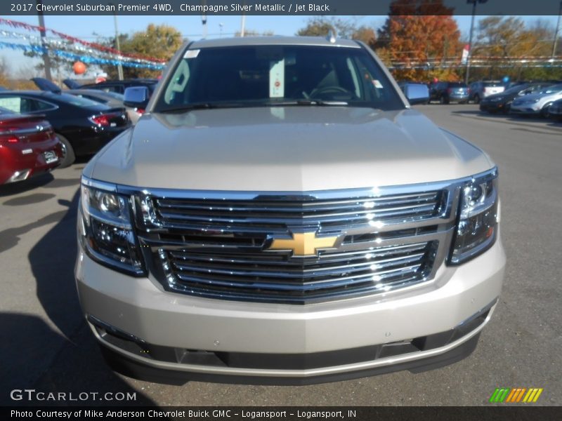 Champagne Silver Metallic / Jet Black 2017 Chevrolet Suburban Premier 4WD