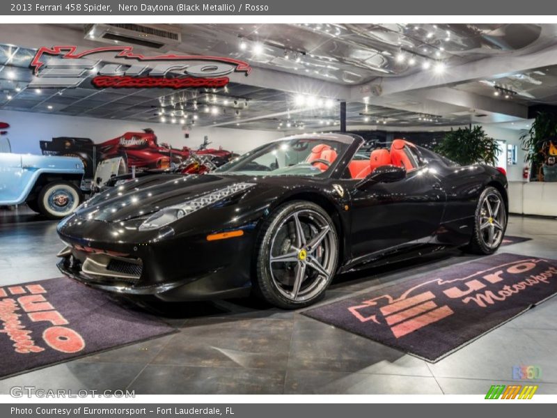 Nero Daytona (Black Metallic) / Rosso 2013 Ferrari 458 Spider