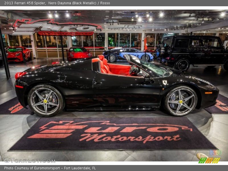 Nero Daytona (Black Metallic) / Rosso 2013 Ferrari 458 Spider