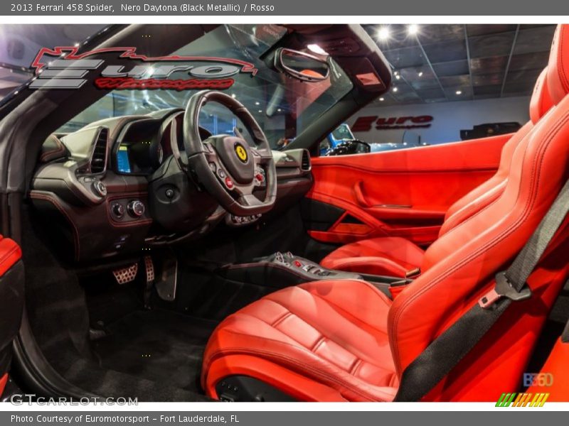 Nero Daytona (Black Metallic) / Rosso 2013 Ferrari 458 Spider