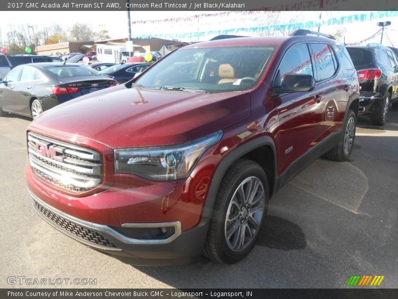 Crimson Red Tintcoat / Jet Black/Kalahari 2017 GMC Acadia All Terrain SLT AWD