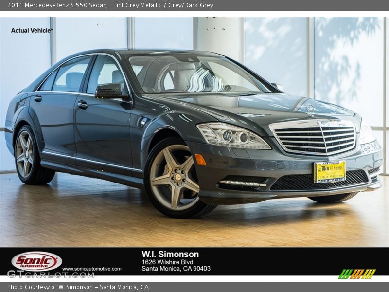 Flint Grey Metallic / Grey/Dark Grey 2011 Mercedes-Benz S 550 Sedan