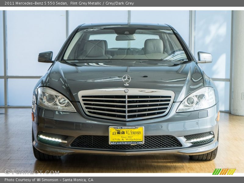 Flint Grey Metallic / Grey/Dark Grey 2011 Mercedes-Benz S 550 Sedan