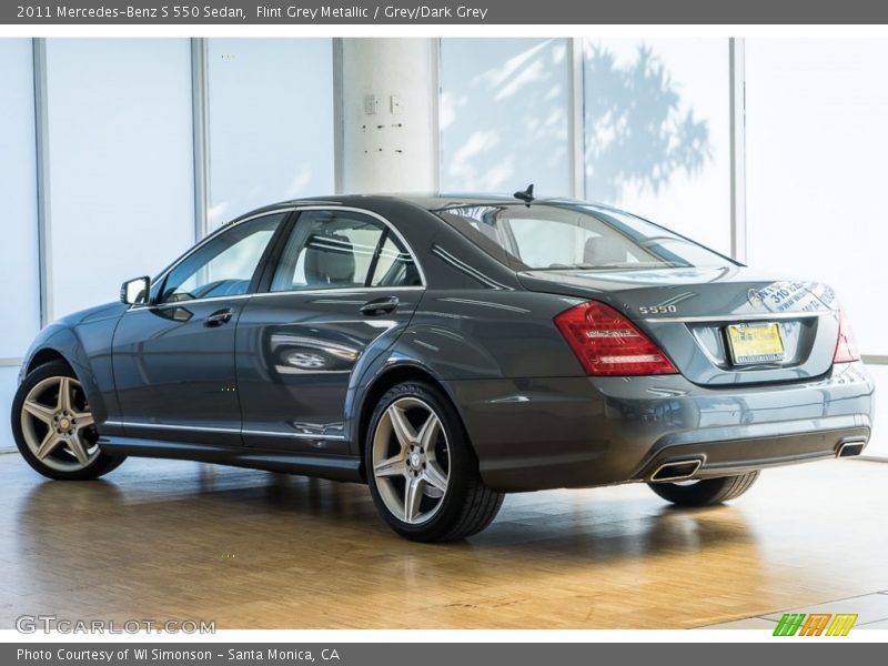 Flint Grey Metallic / Grey/Dark Grey 2011 Mercedes-Benz S 550 Sedan