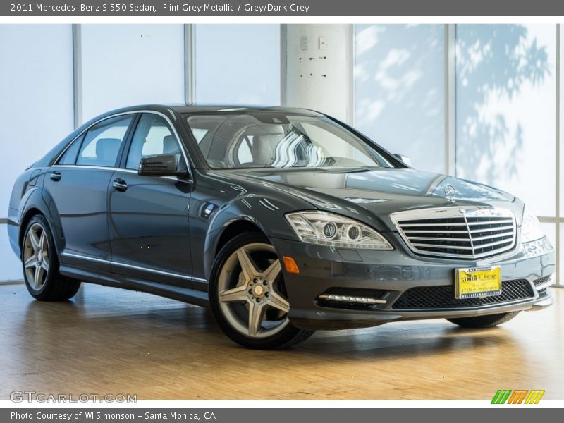 Flint Grey Metallic / Grey/Dark Grey 2011 Mercedes-Benz S 550 Sedan