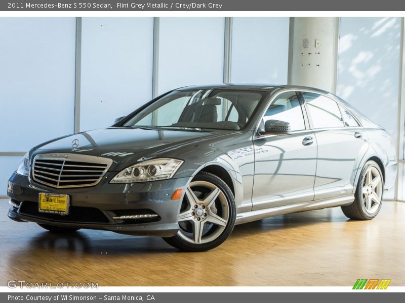 Flint Grey Metallic / Grey/Dark Grey 2011 Mercedes-Benz S 550 Sedan