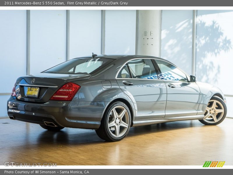 Flint Grey Metallic / Grey/Dark Grey 2011 Mercedes-Benz S 550 Sedan