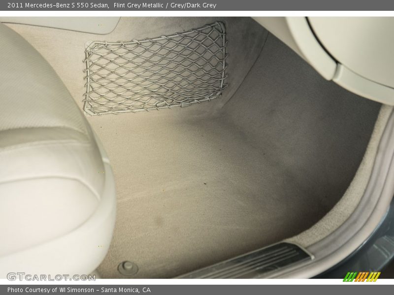 Flint Grey Metallic / Grey/Dark Grey 2011 Mercedes-Benz S 550 Sedan