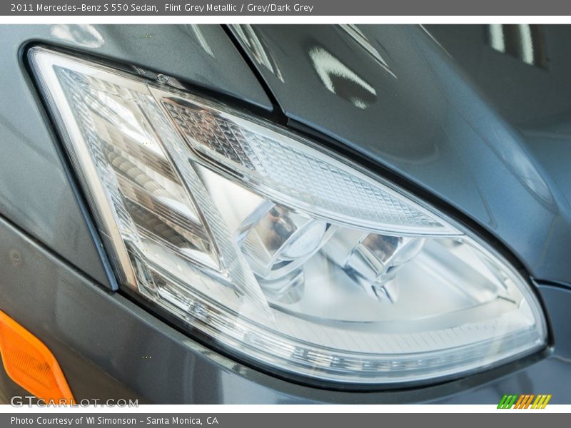 Flint Grey Metallic / Grey/Dark Grey 2011 Mercedes-Benz S 550 Sedan