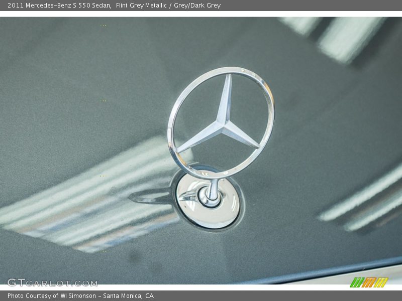 Flint Grey Metallic / Grey/Dark Grey 2011 Mercedes-Benz S 550 Sedan
