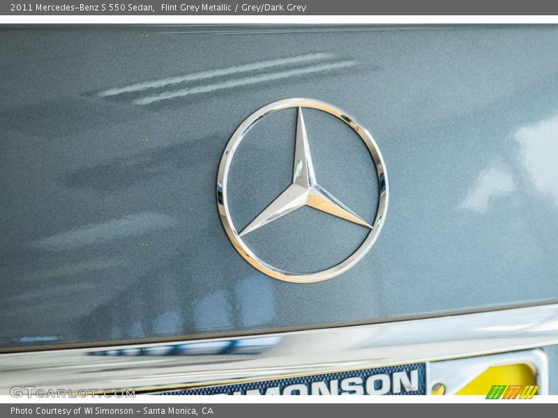 Flint Grey Metallic / Grey/Dark Grey 2011 Mercedes-Benz S 550 Sedan