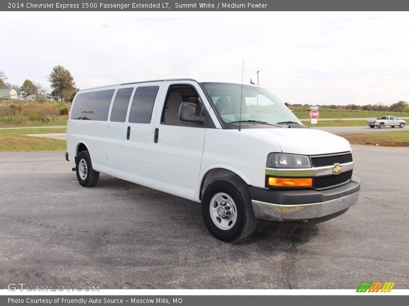 Summit White / Medium Pewter 2014 Chevrolet Express 3500 Passenger Extended LT