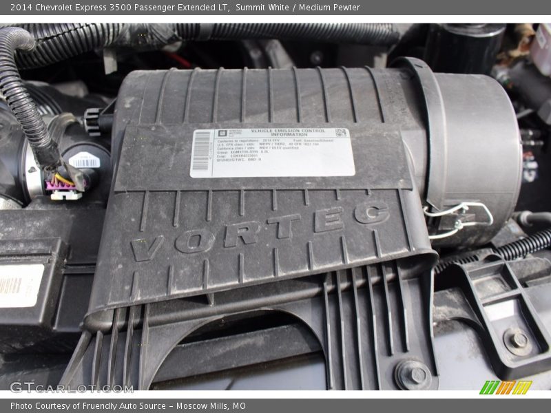 Summit White / Medium Pewter 2014 Chevrolet Express 3500 Passenger Extended LT