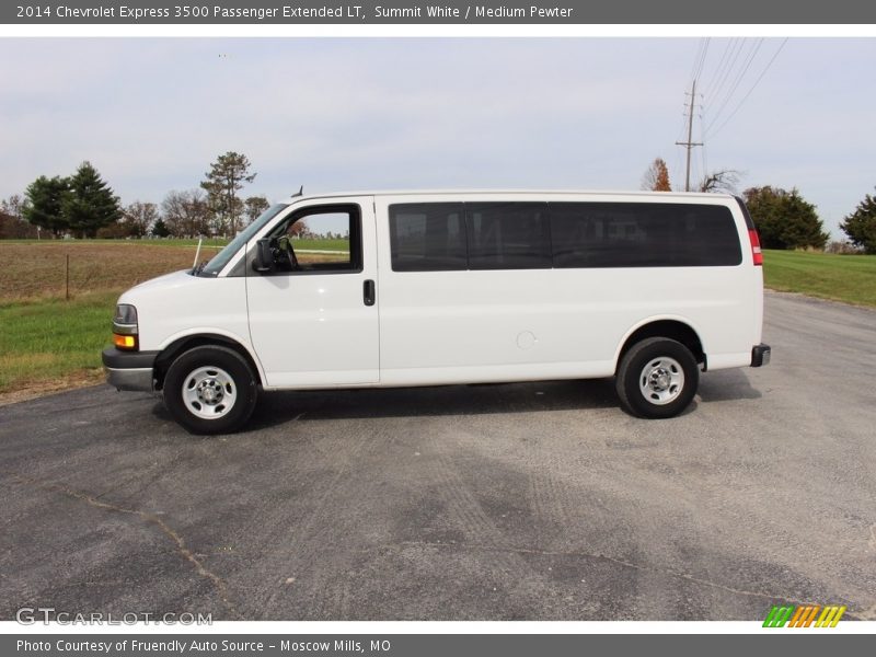Summit White / Medium Pewter 2014 Chevrolet Express 3500 Passenger Extended LT