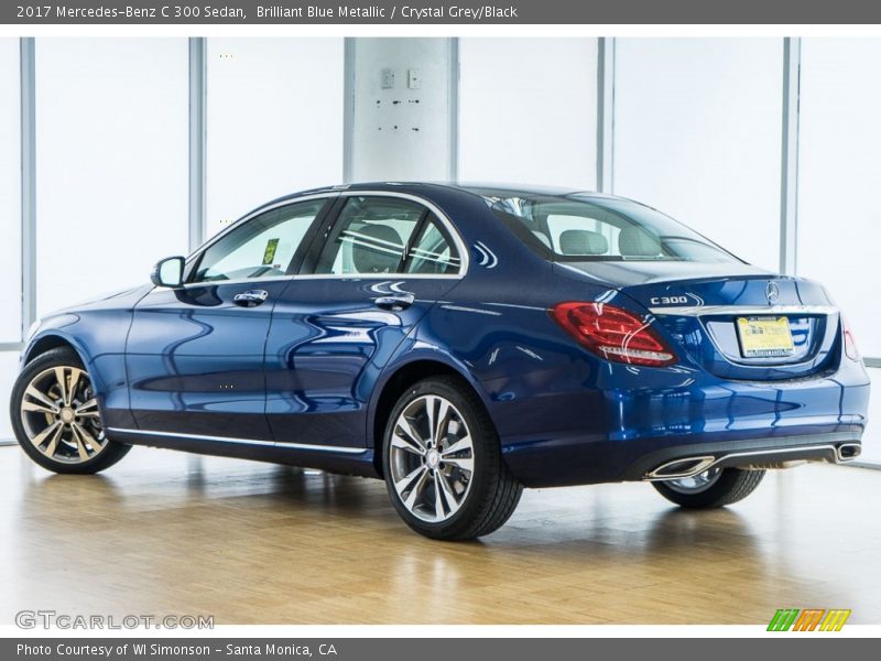 Brilliant Blue Metallic / Crystal Grey/Black 2017 Mercedes-Benz C 300 Sedan