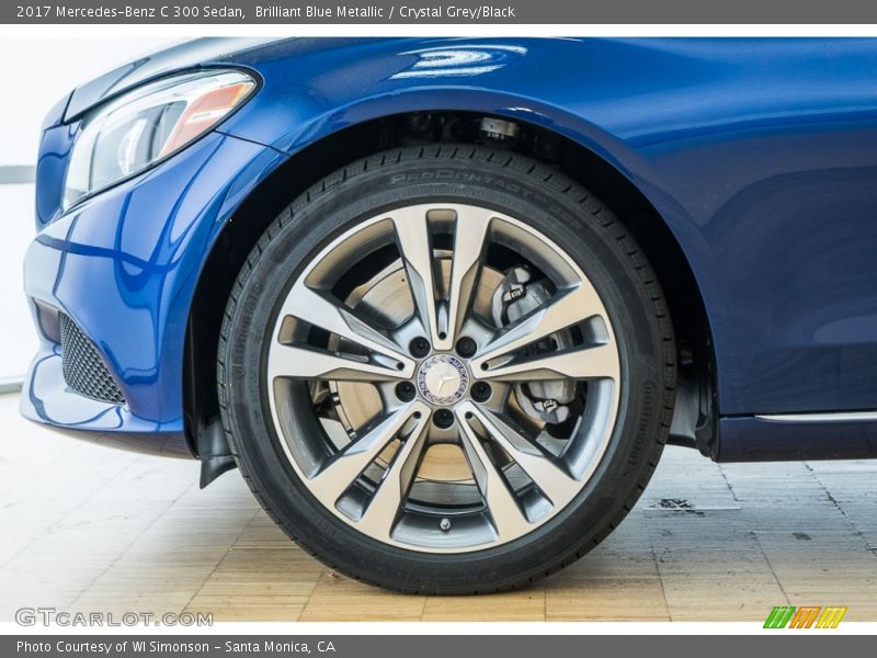 Brilliant Blue Metallic / Crystal Grey/Black 2017 Mercedes-Benz C 300 Sedan