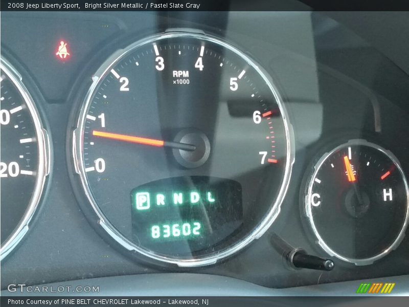 Bright Silver Metallic / Pastel Slate Gray 2008 Jeep Liberty Sport