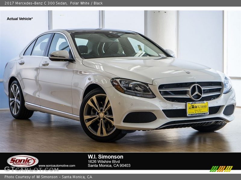 Polar White / Black 2017 Mercedes-Benz C 300 Sedan