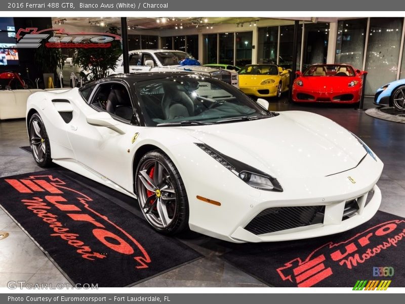 Bianco Avus (White) / Charcoal 2016 Ferrari 488 GTB
