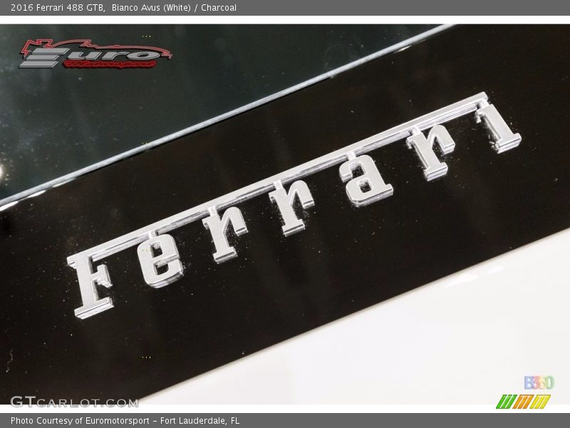 Bianco Avus (White) / Charcoal 2016 Ferrari 488 GTB