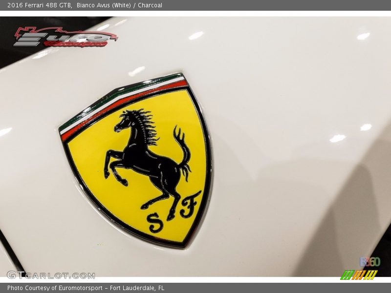 Bianco Avus (White) / Charcoal 2016 Ferrari 488 GTB