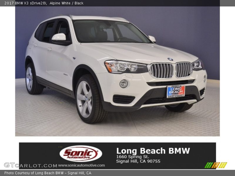 Alpine White / Black 2017 BMW X3 sDrive28i