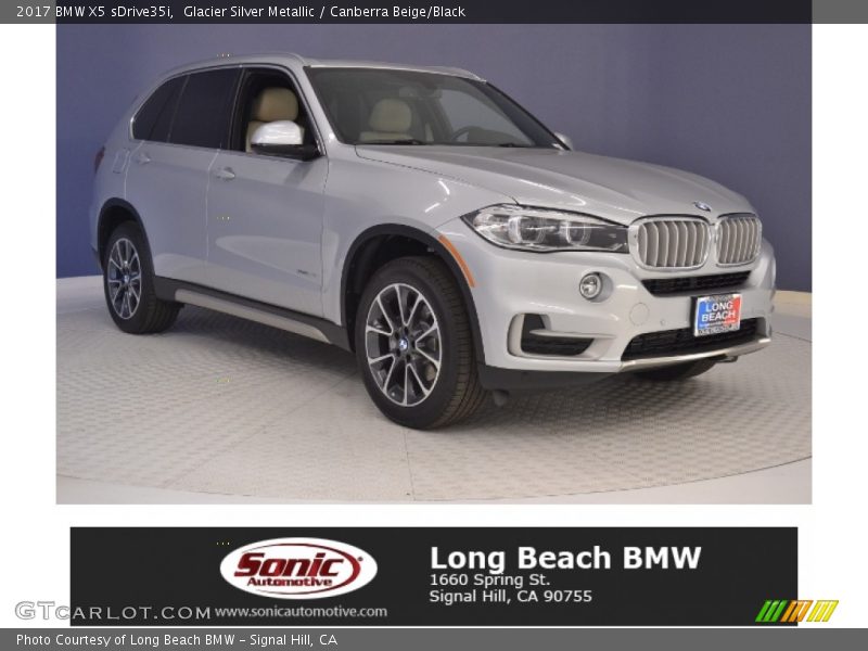 Glacier Silver Metallic / Canberra Beige/Black 2017 BMW X5 sDrive35i