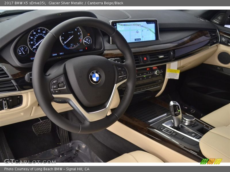Glacier Silver Metallic / Canberra Beige/Black 2017 BMW X5 sDrive35i