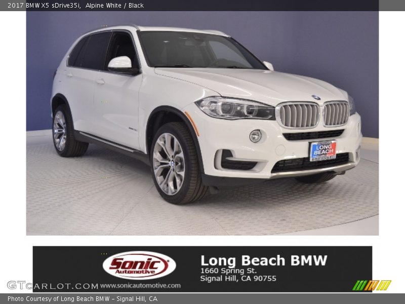 Alpine White / Black 2017 BMW X5 sDrive35i