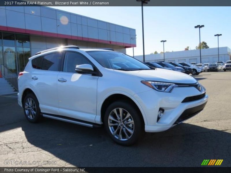 Blizzard Pearl White / Cinnamon 2017 Toyota RAV4 Platinum