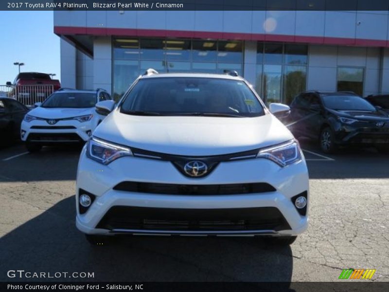 Blizzard Pearl White / Cinnamon 2017 Toyota RAV4 Platinum