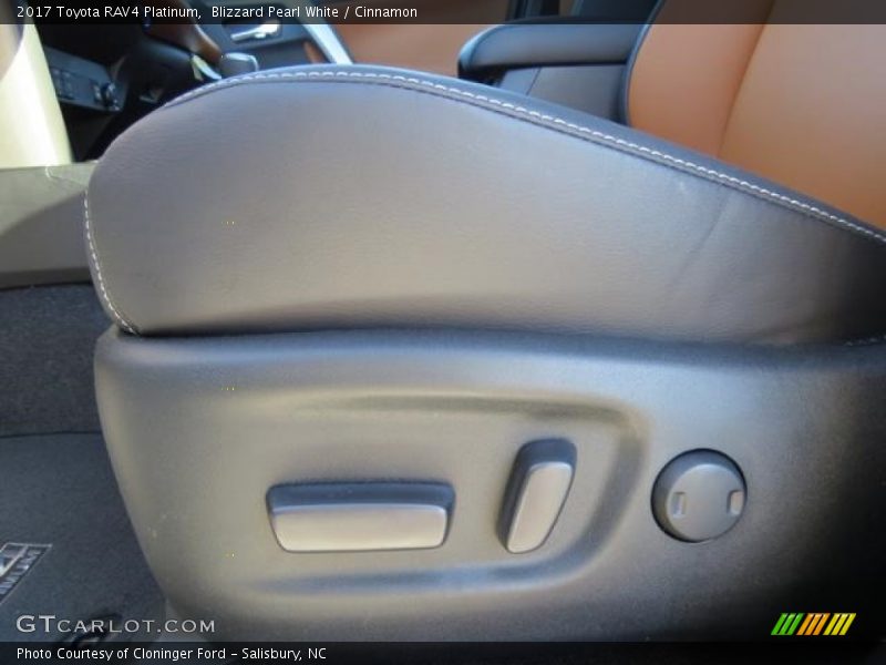 Blizzard Pearl White / Cinnamon 2017 Toyota RAV4 Platinum