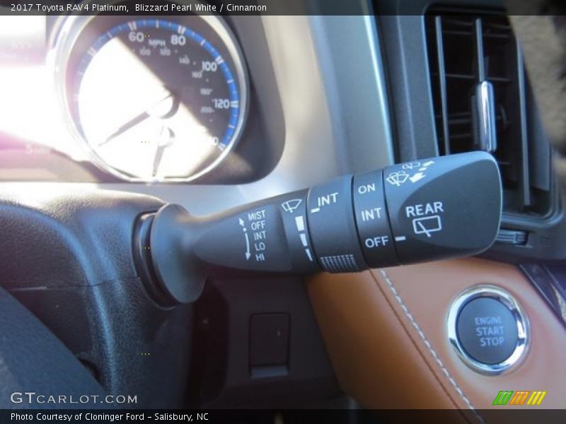 Blizzard Pearl White / Cinnamon 2017 Toyota RAV4 Platinum