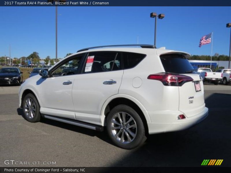 Blizzard Pearl White / Cinnamon 2017 Toyota RAV4 Platinum