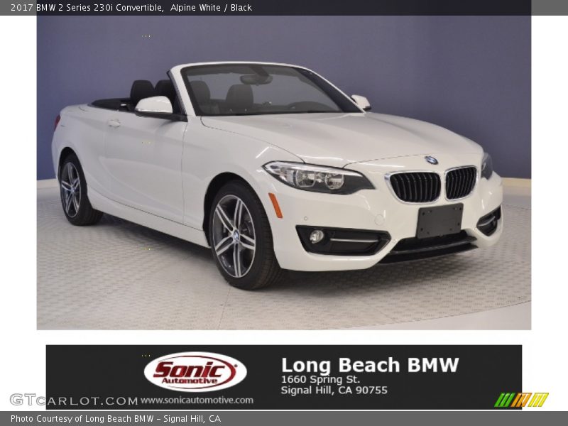 Alpine White / Black 2017 BMW 2 Series 230i Convertible
