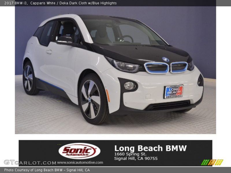 Capparis White / Deka Dark Cloth w/Blue Highlights 2017 BMW i3