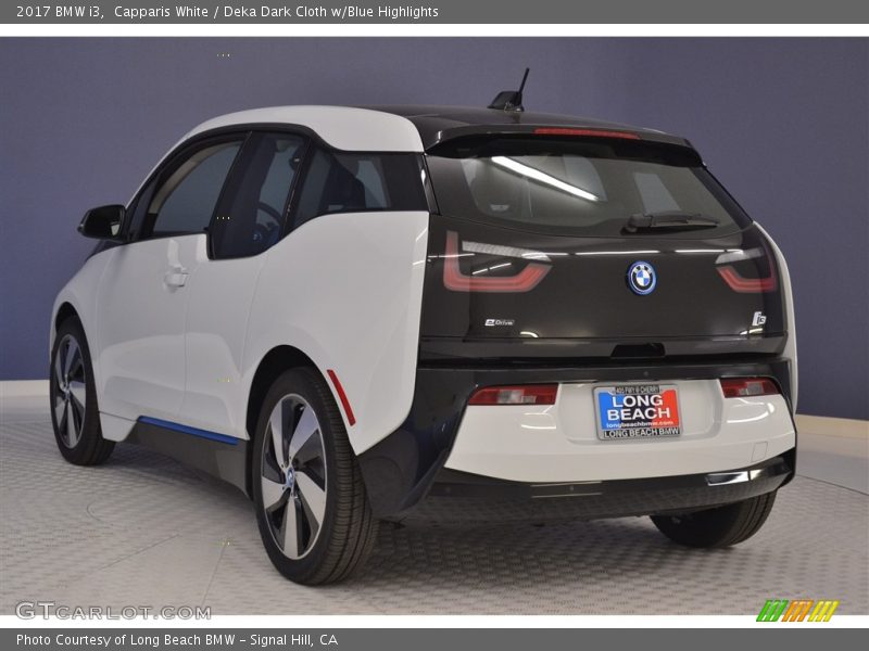 Capparis White / Deka Dark Cloth w/Blue Highlights 2017 BMW i3